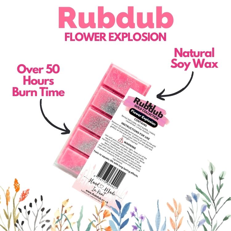 Flower Explosion 50g Wax Melt Snap Bar. 50 Hrs+ Burn Time