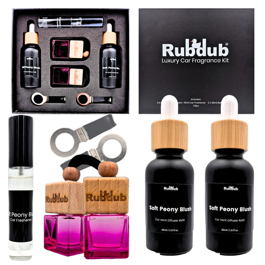 Soft Peony Blush – Luxury Car Fragrance Set
