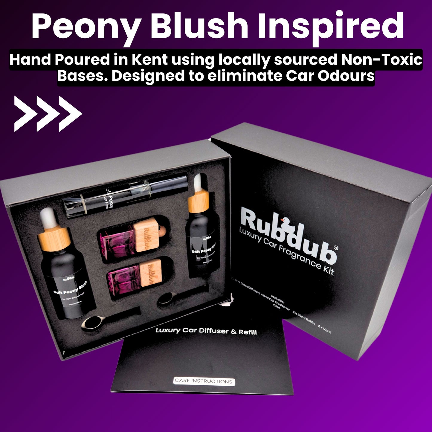 Soft Peony Blush – Luxury Car Fragrance Set
