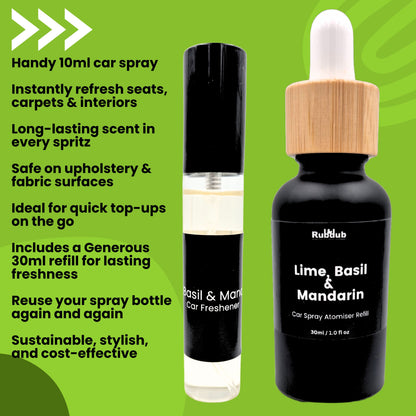 Lime, Basil & Mandarin – Luxury Car Fragrance Set