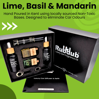 Lime, Basil & Mandarin – Luxury Car Fragrance Set