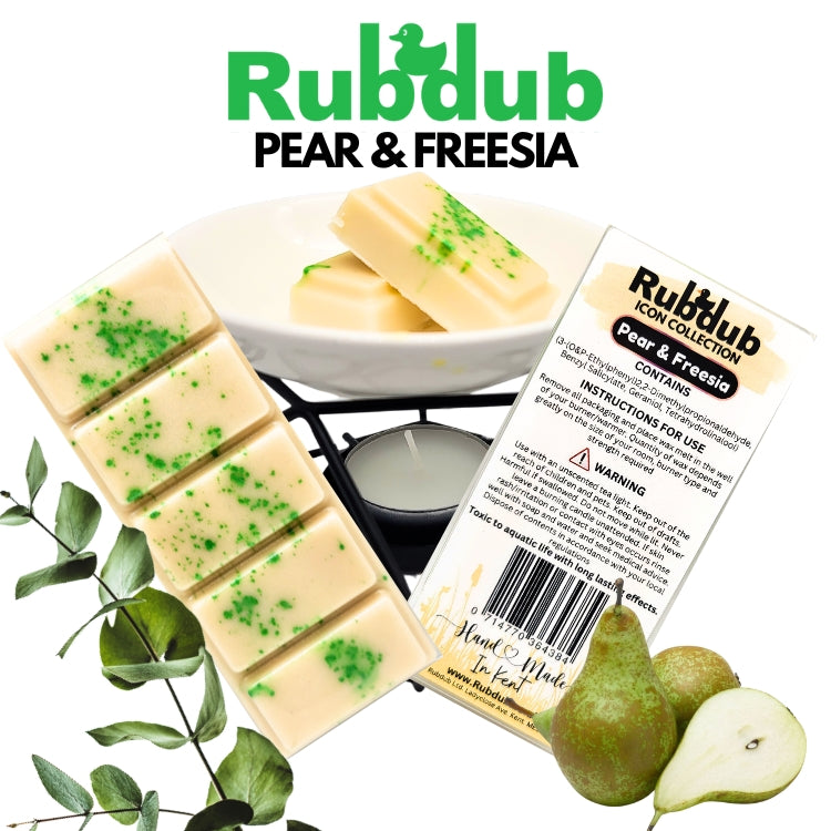 Pear and Freesia 50g Wax Melt Snap Bar. 50 Hrs+ Burn Time