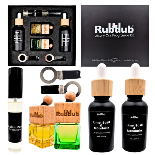 Lime, Basil & Mandarin – Luxury Car Fragrance Set